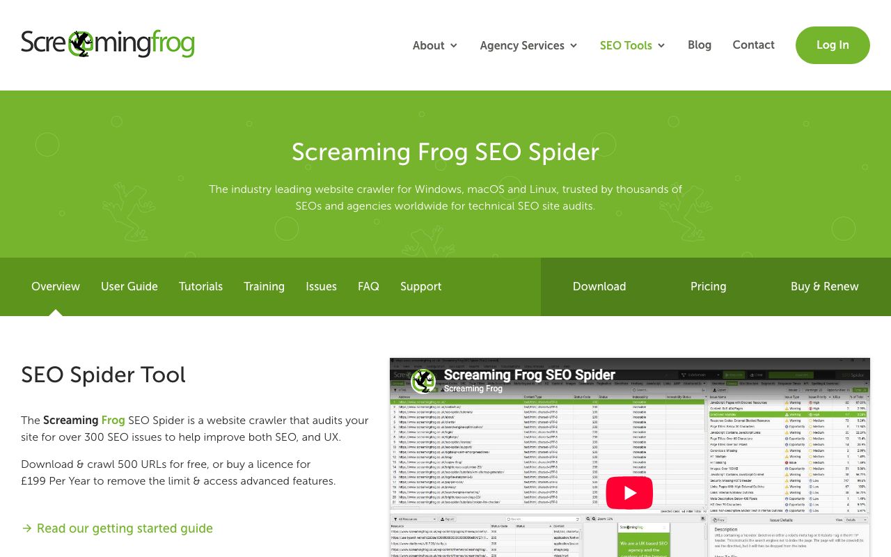 Screaming Frog SEO Spider 화면